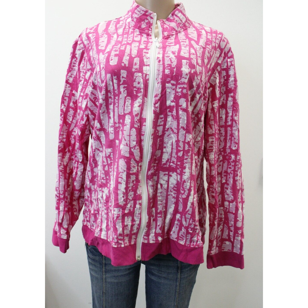 Chico's Jacket Womens Size 3 (XL / 16) Stretch Long Sleeve Full Zip Mock Neck